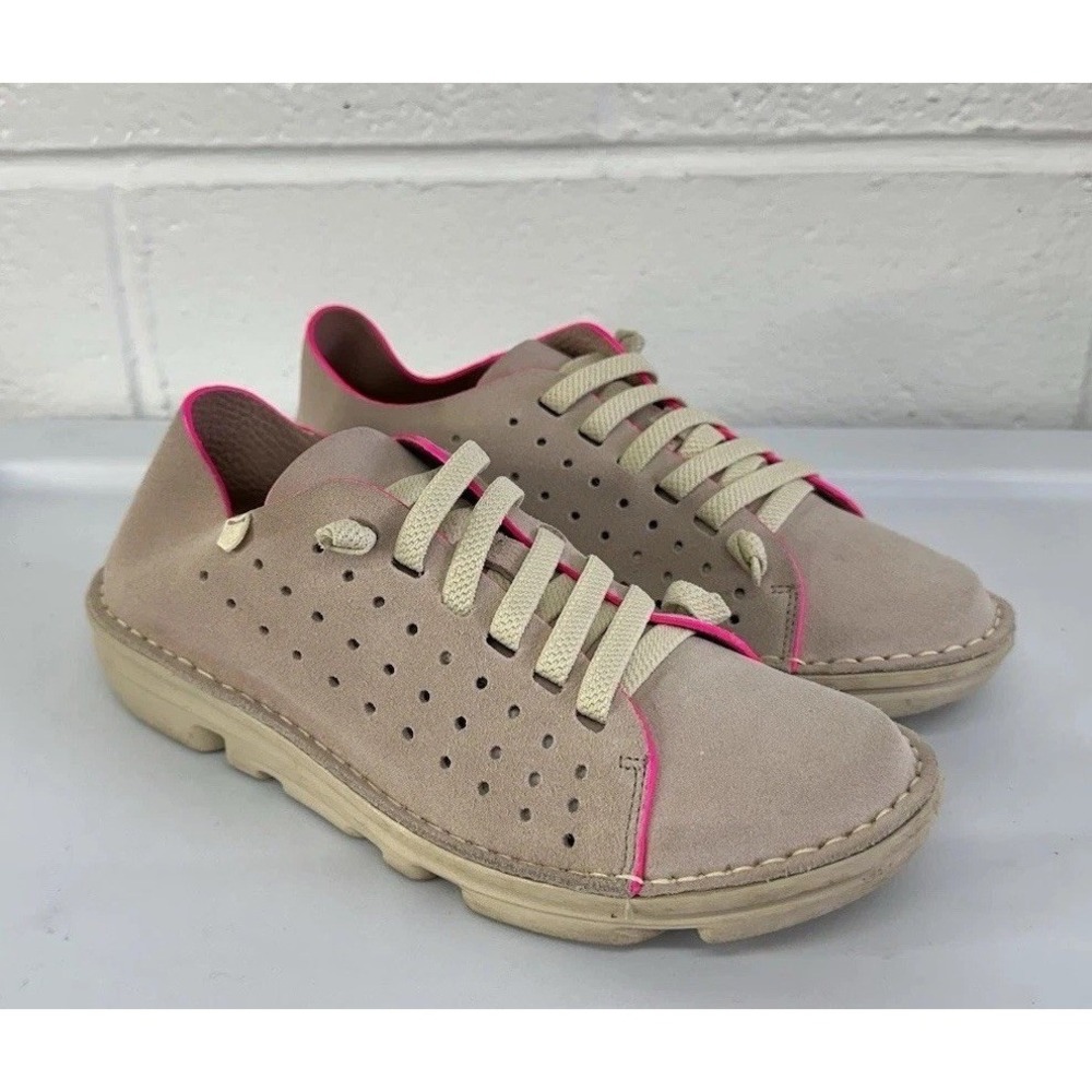 OnFoot Silken Made in Spain 30200 Basket Fluor Pink Suede Sneakers Sz 38 US 7.5